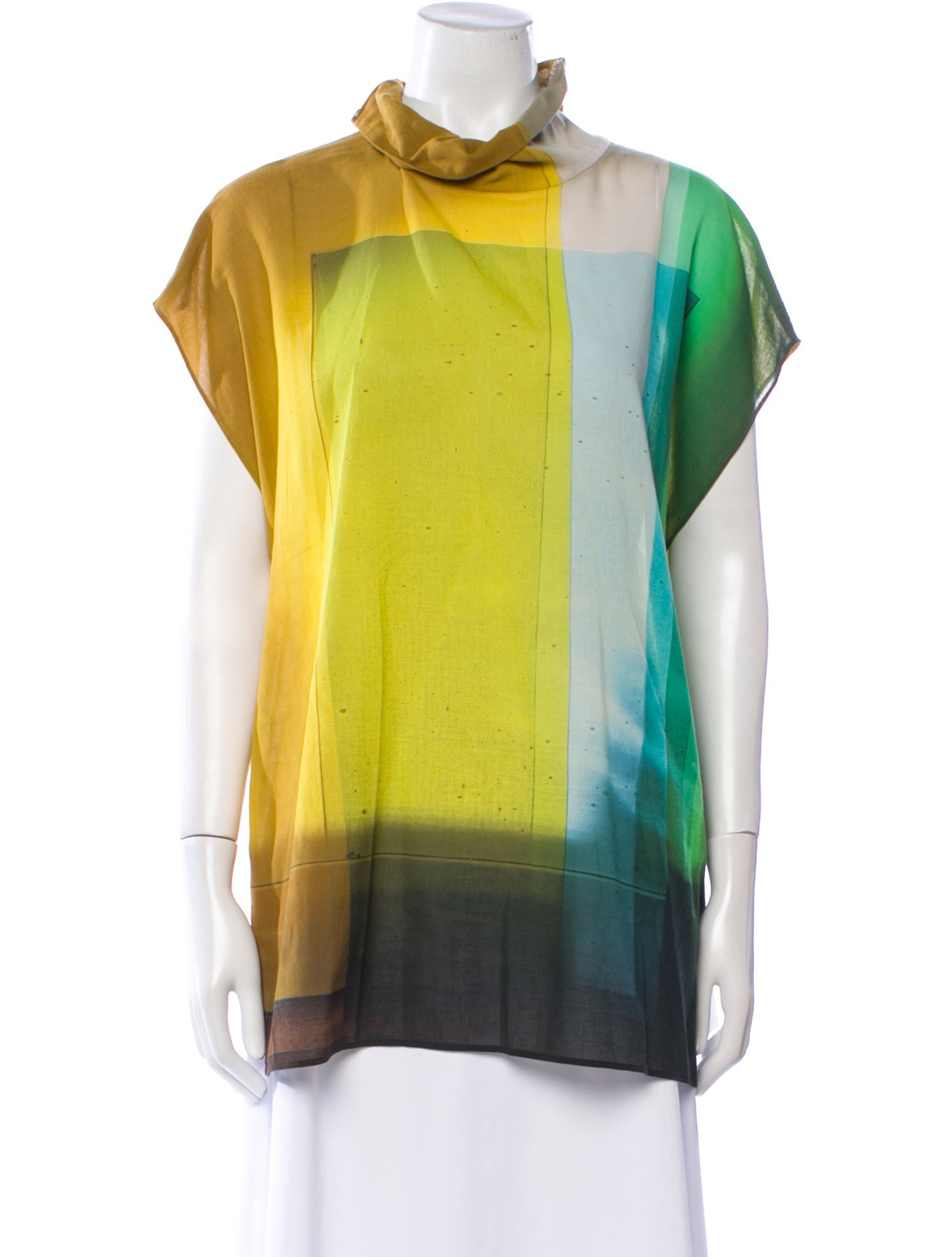 Akris Printed Cowl Neck Tunic