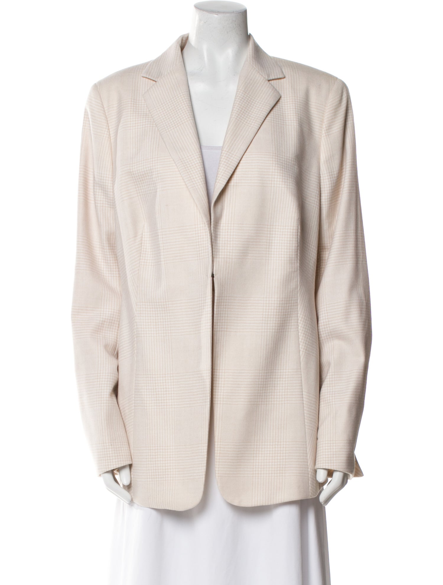 Akris Wool Plaid Print Blazer