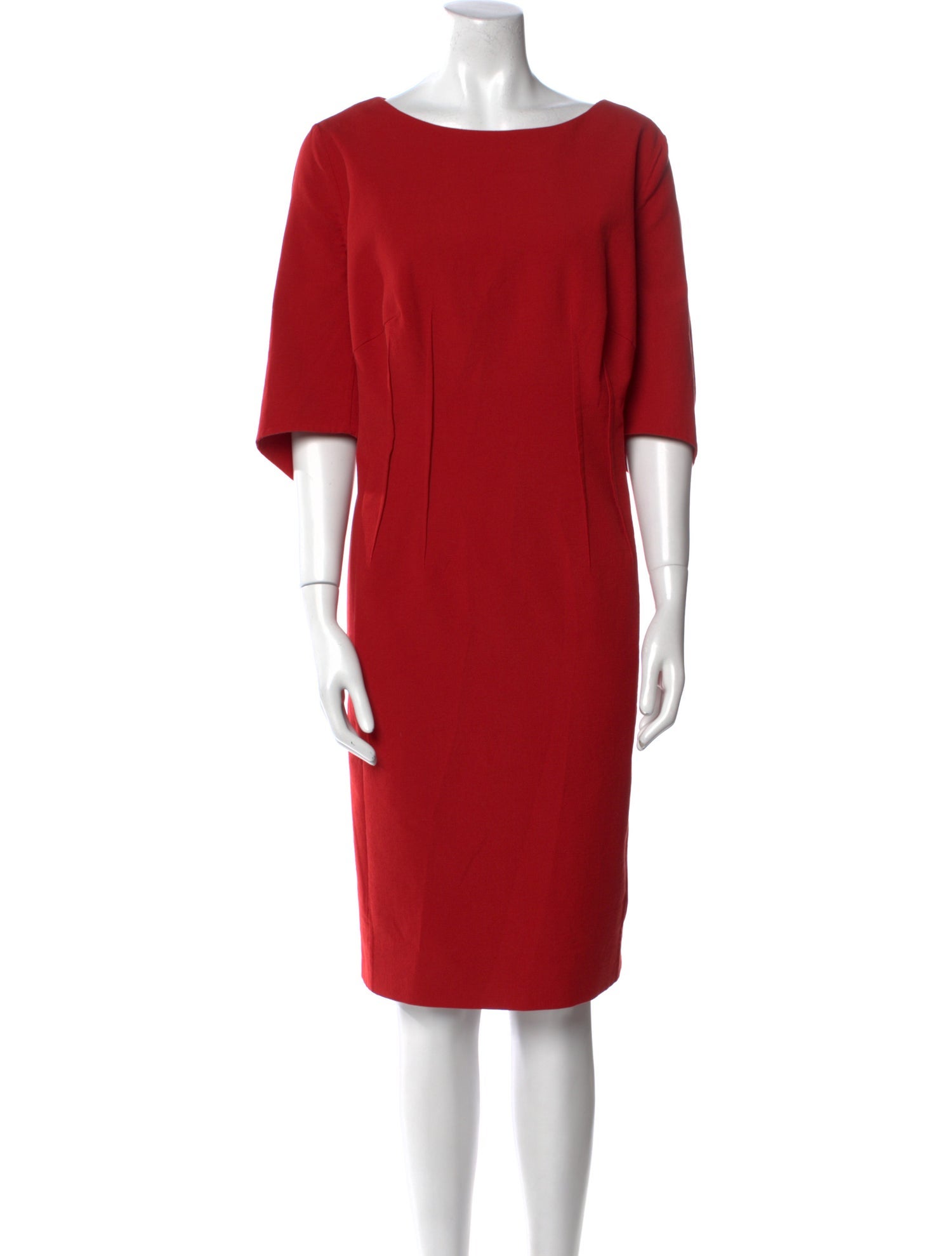 Akris Bateau Neckline Knee-Length Dress