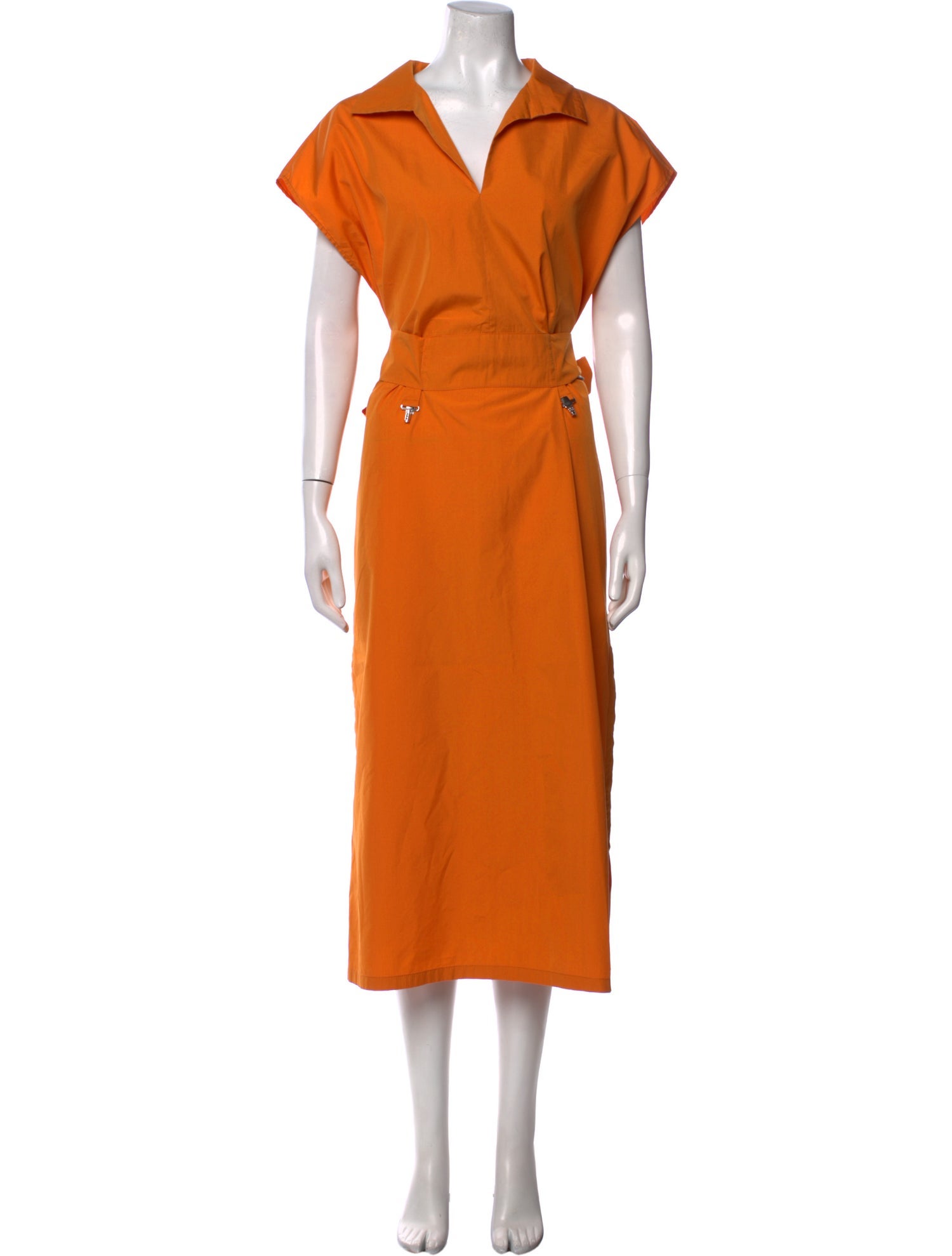 Akris V-Neck Long Dress