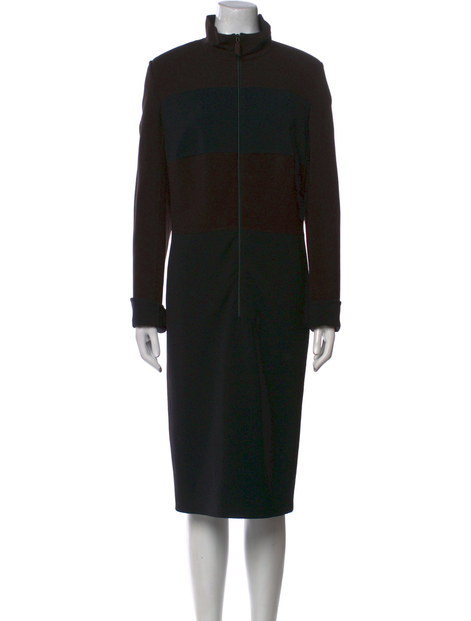 Akris Turtleneck Midi Length Dress