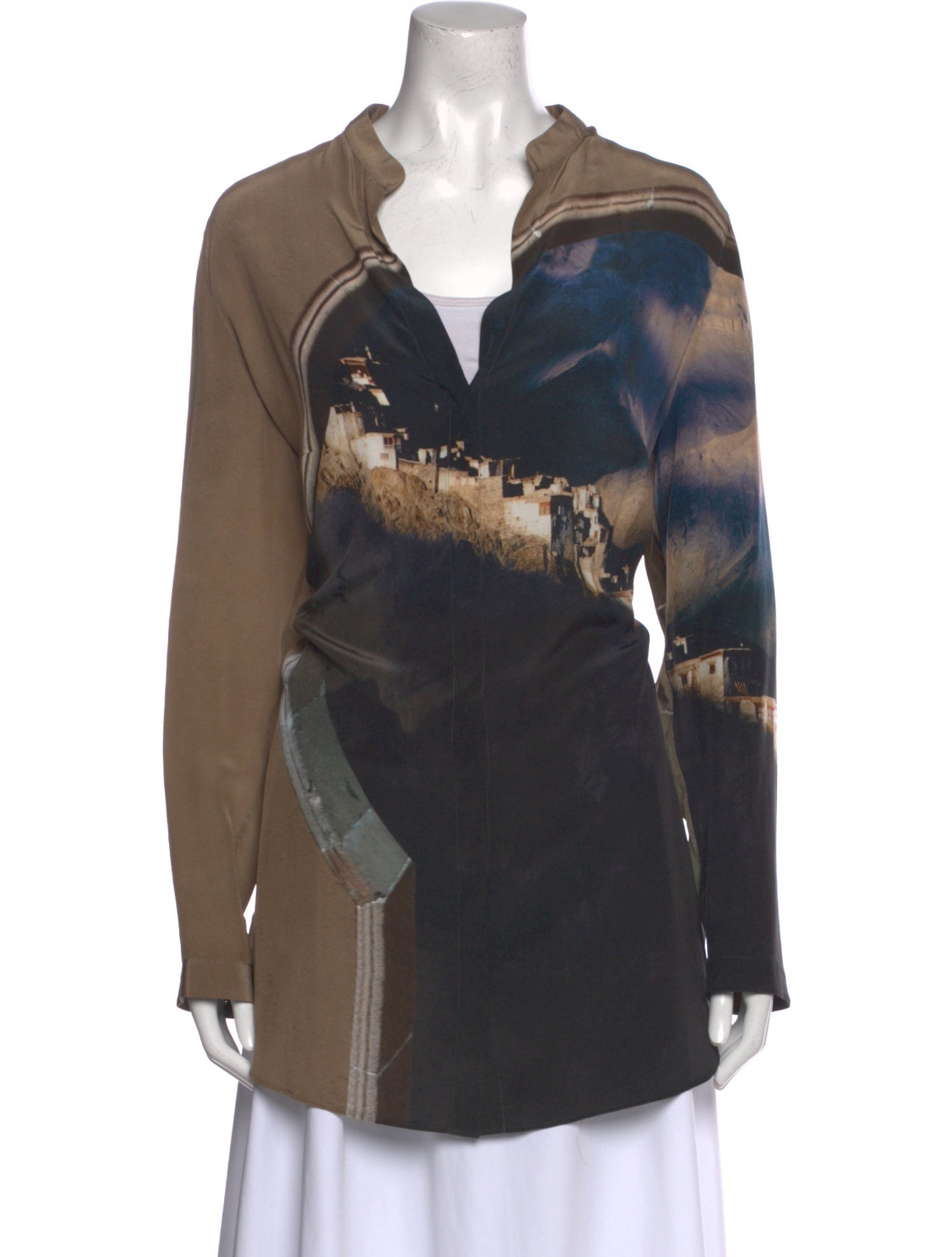 Akris Silk Tie-Dye Print Tunic