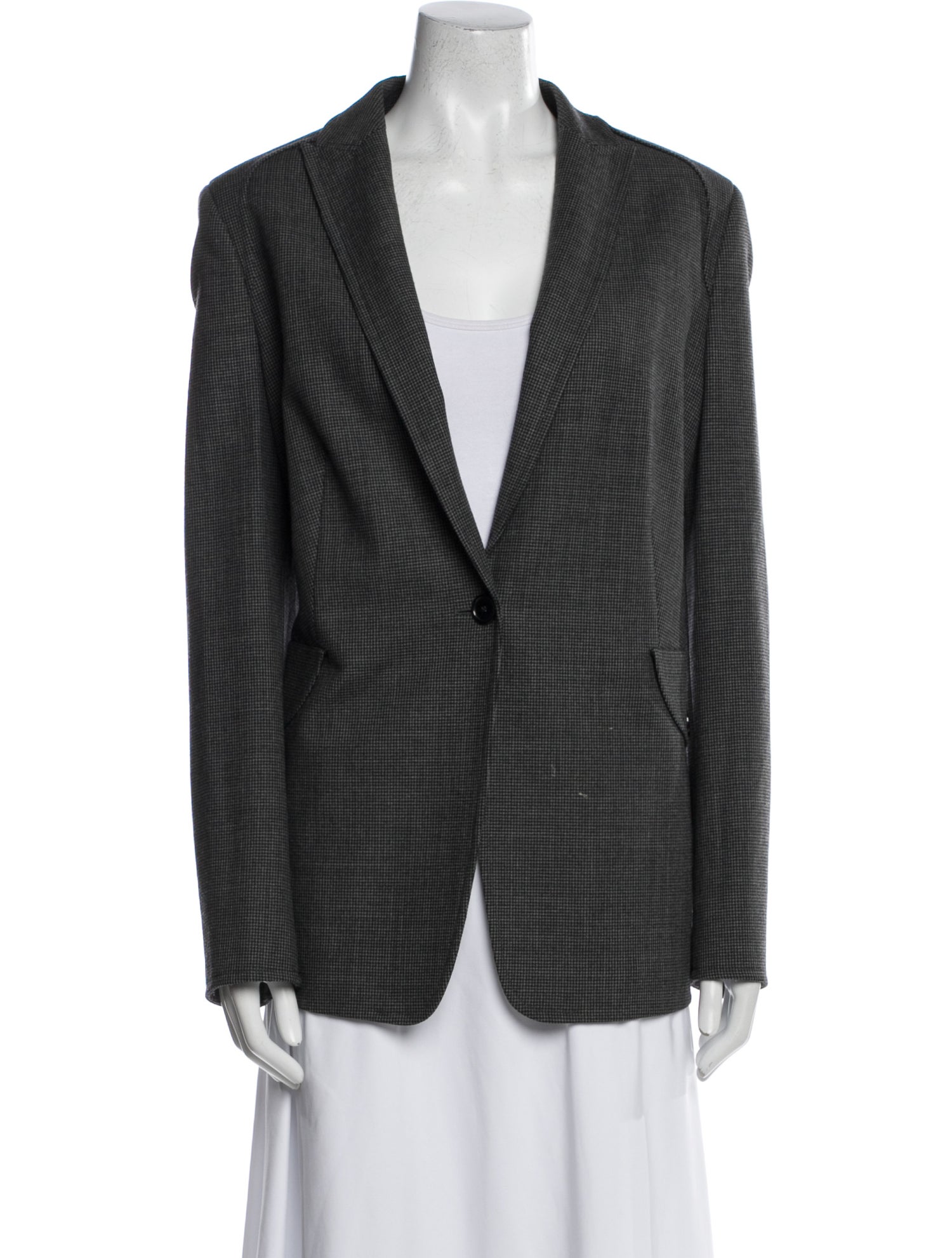 Akris Wool Plaid Print Blazer