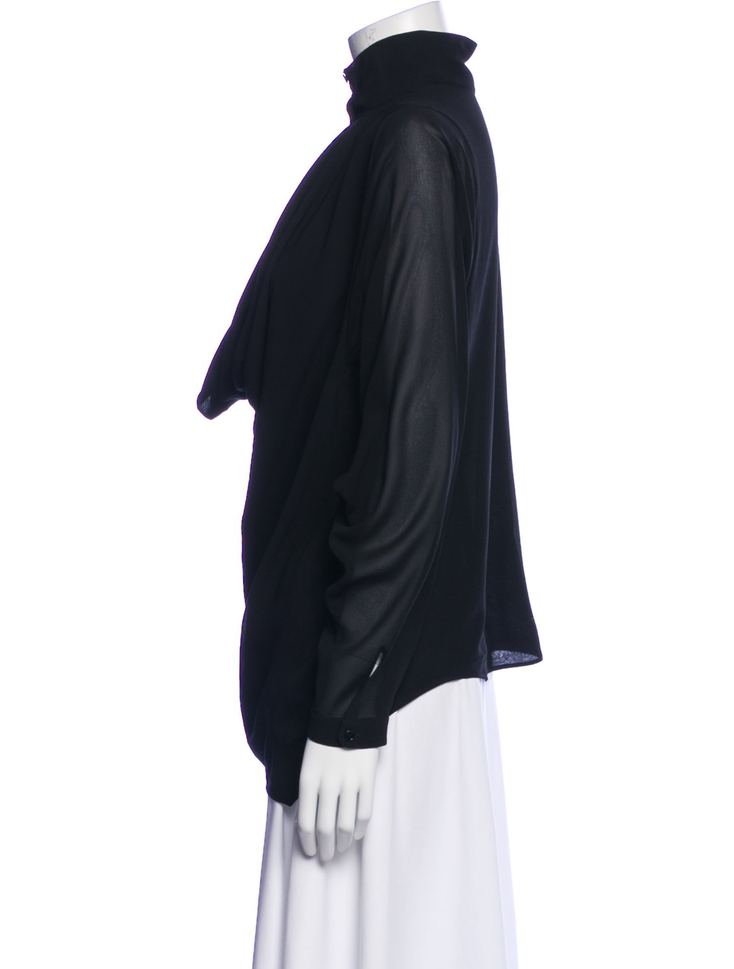 Akris Silk Cowl Neck Blouse
