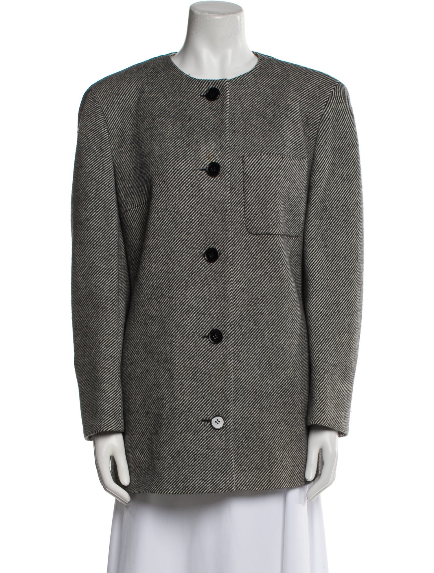 Akris Wool Striped Evening Jacket