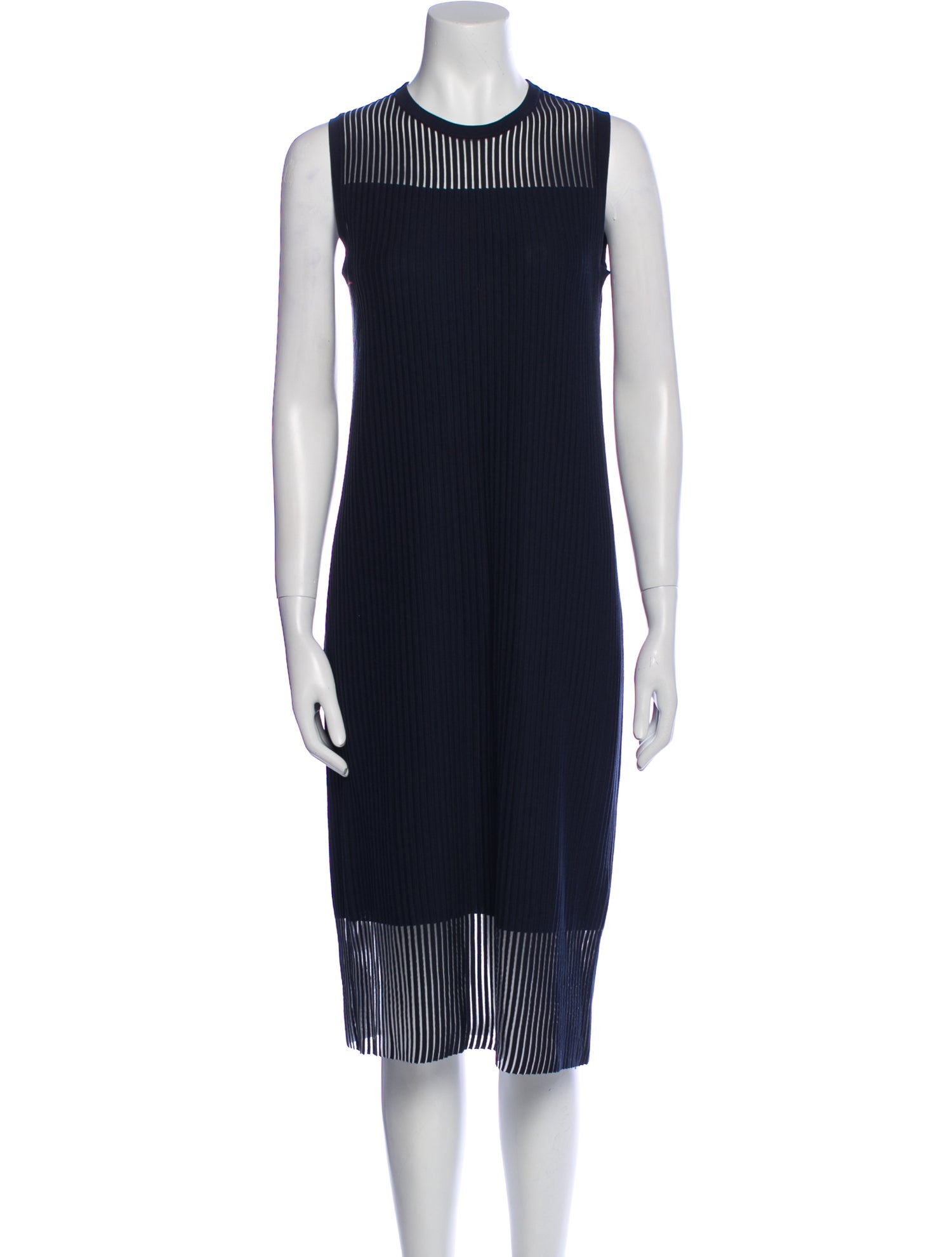 Akris Crew Neck Midi Length Dress
