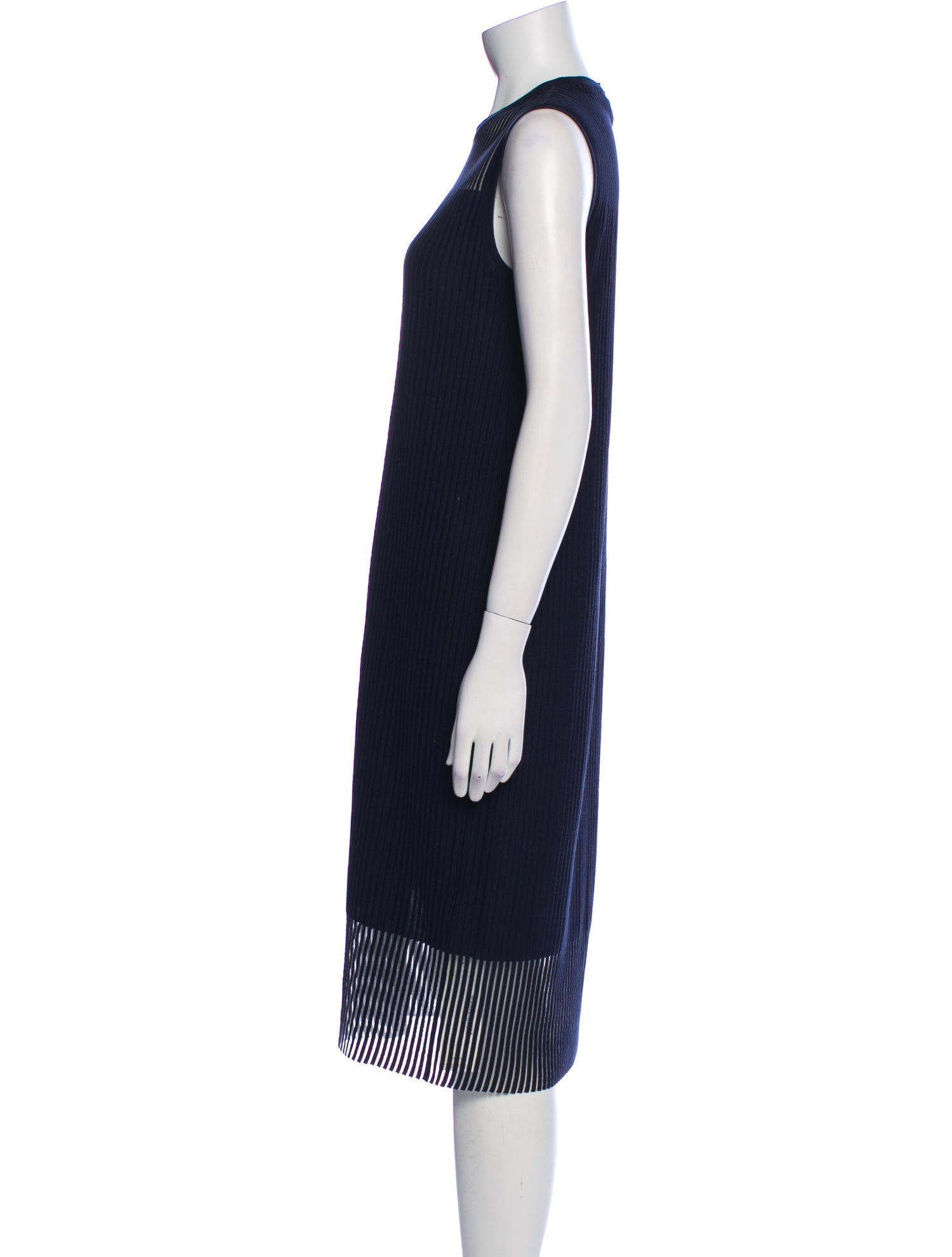 Akris Crew Neck Midi Length Dress