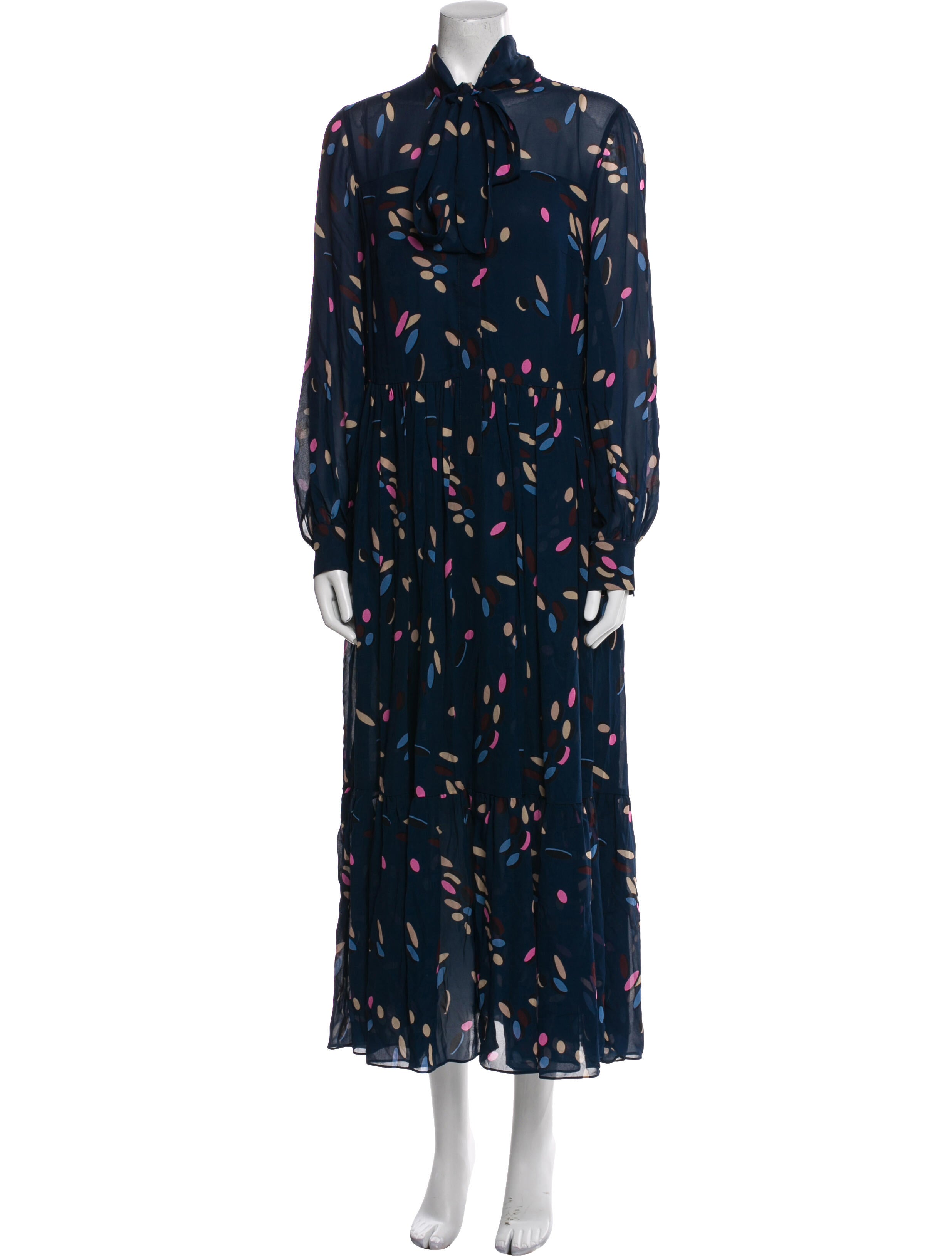Akris Floral Print Long Dress w/ Tags