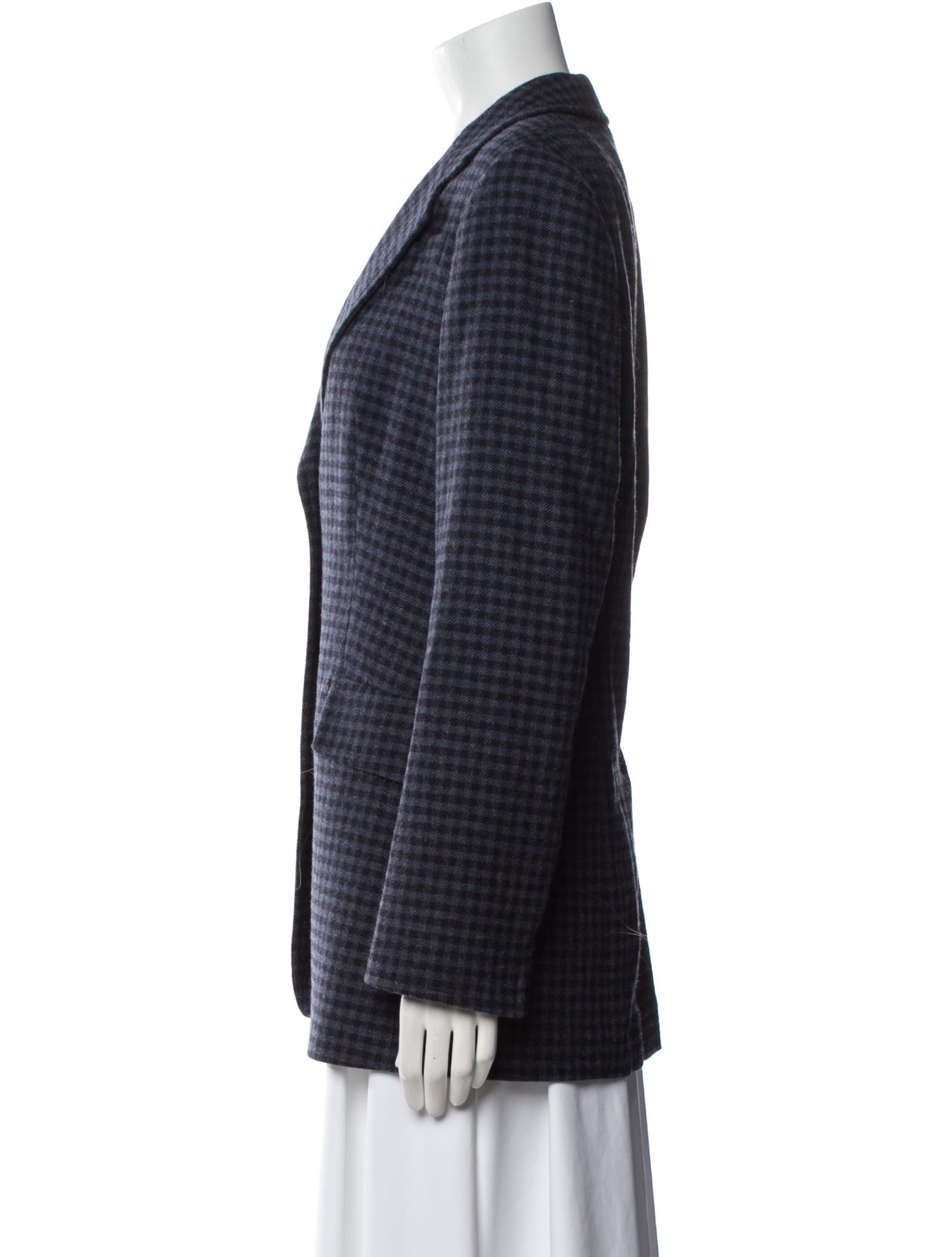 Akris Wool Plaid Print Blazer