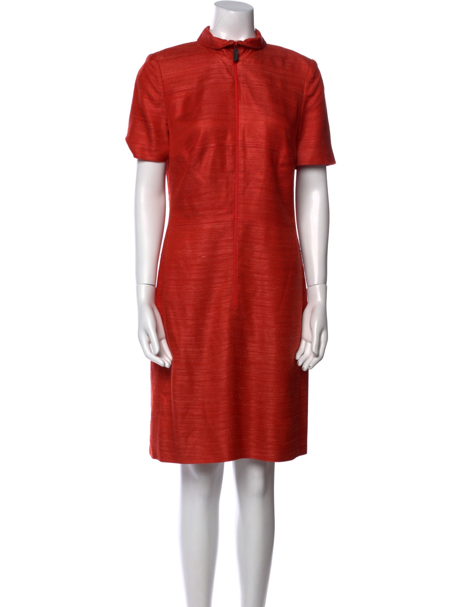 Akris Mock Neck Knee-Length Dress