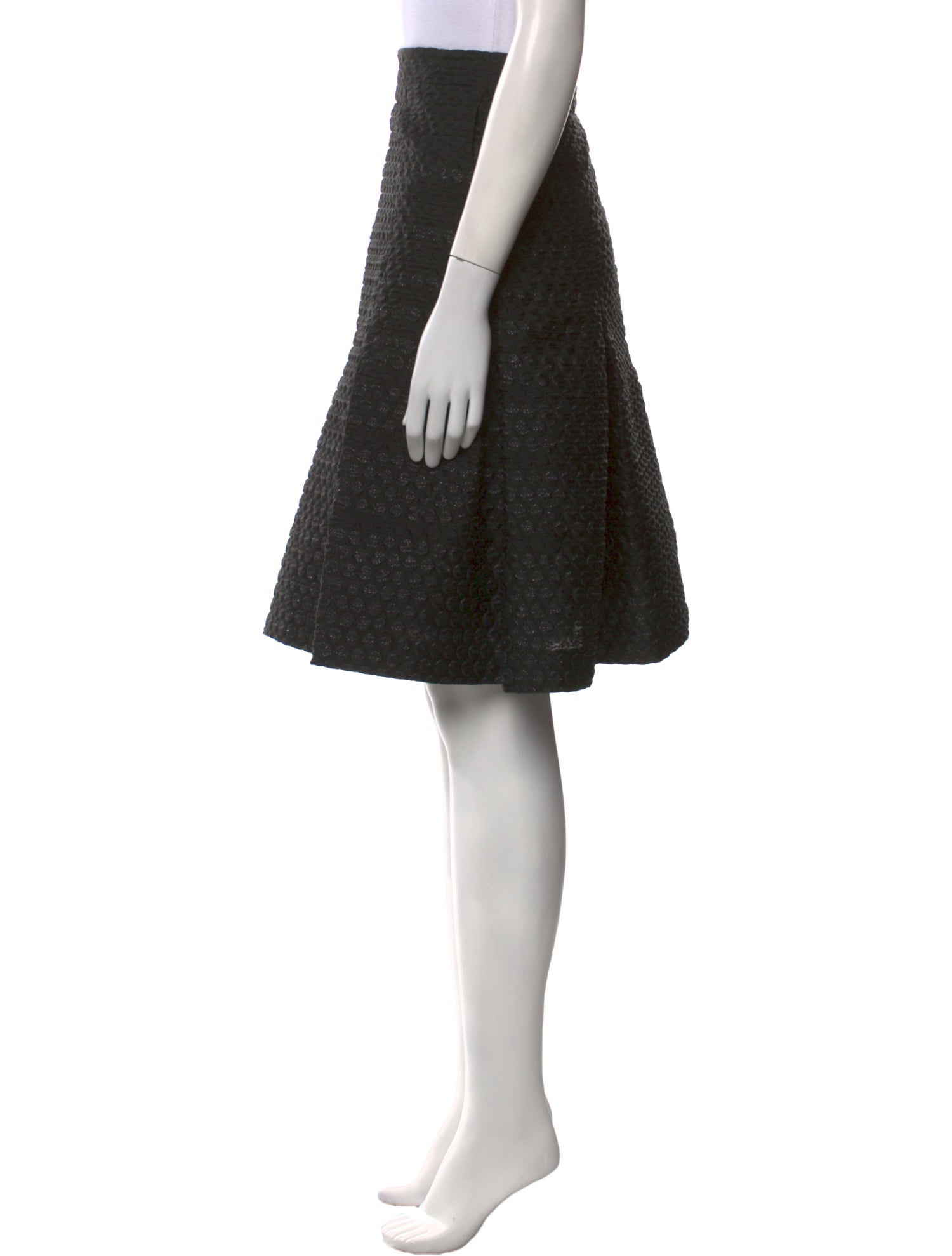 Akris Glitter Accents Knee-Length Skirt