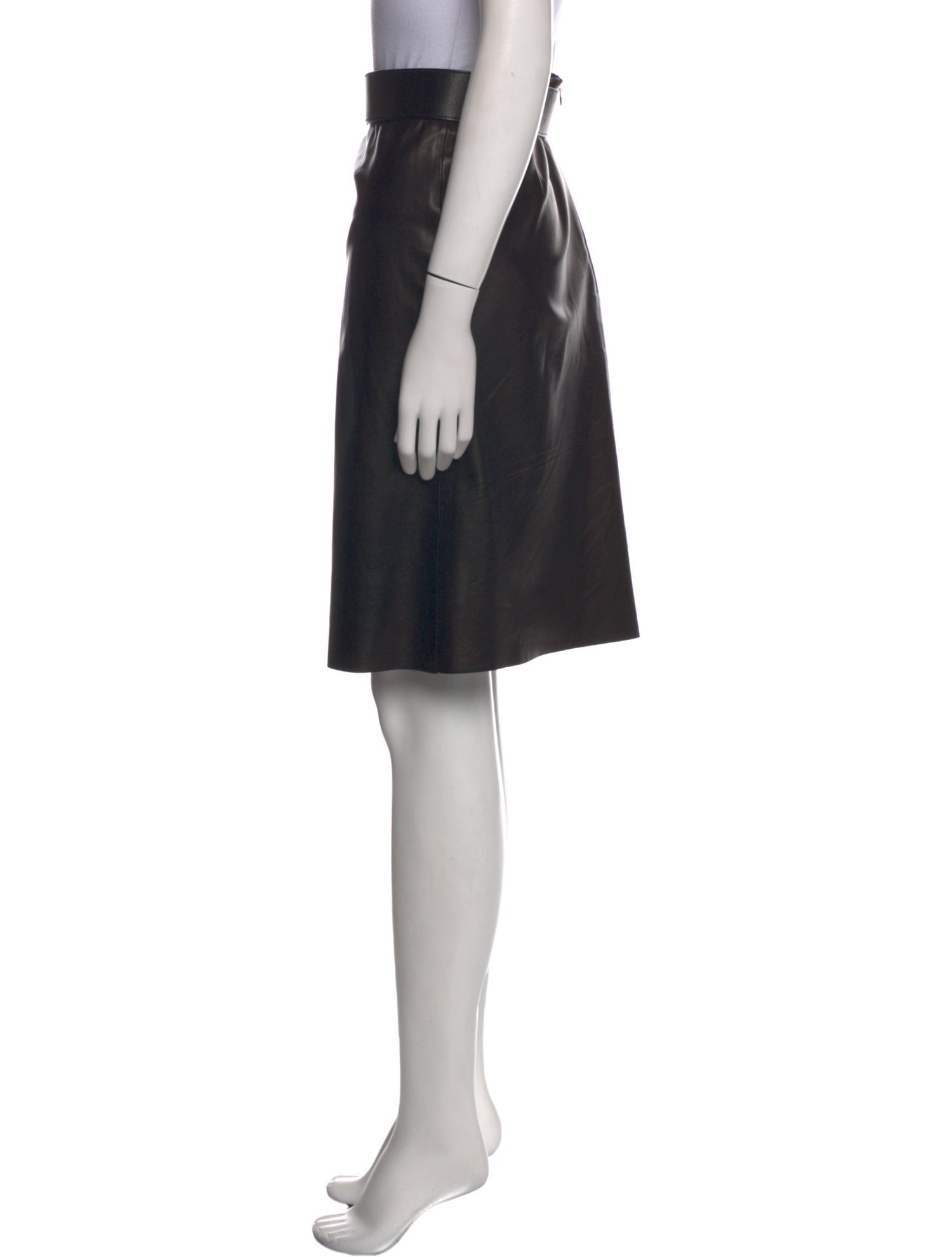 Akris Lambskin Knee-Length Skirt