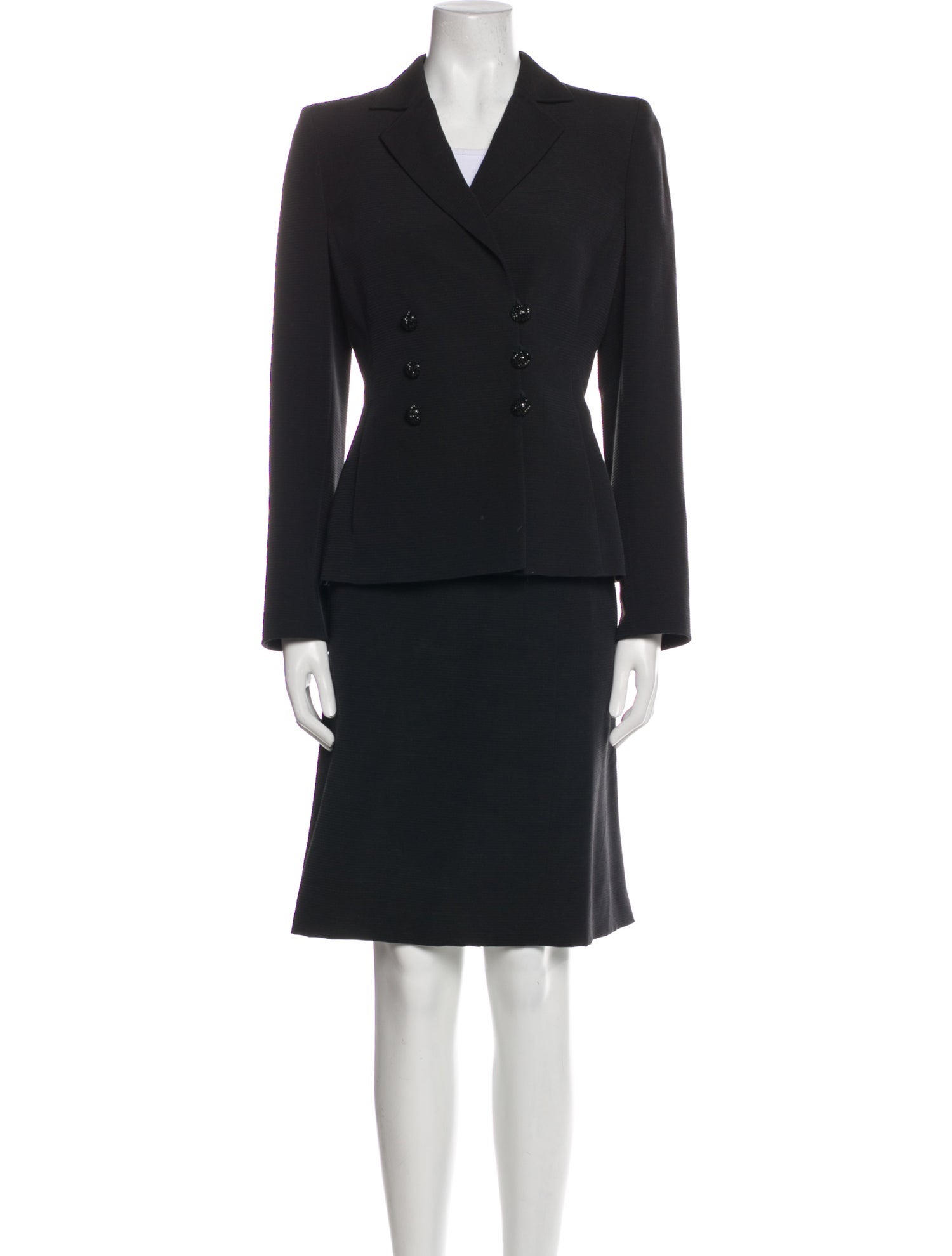 Akris Wool Crystal Embellishments Skirt Set