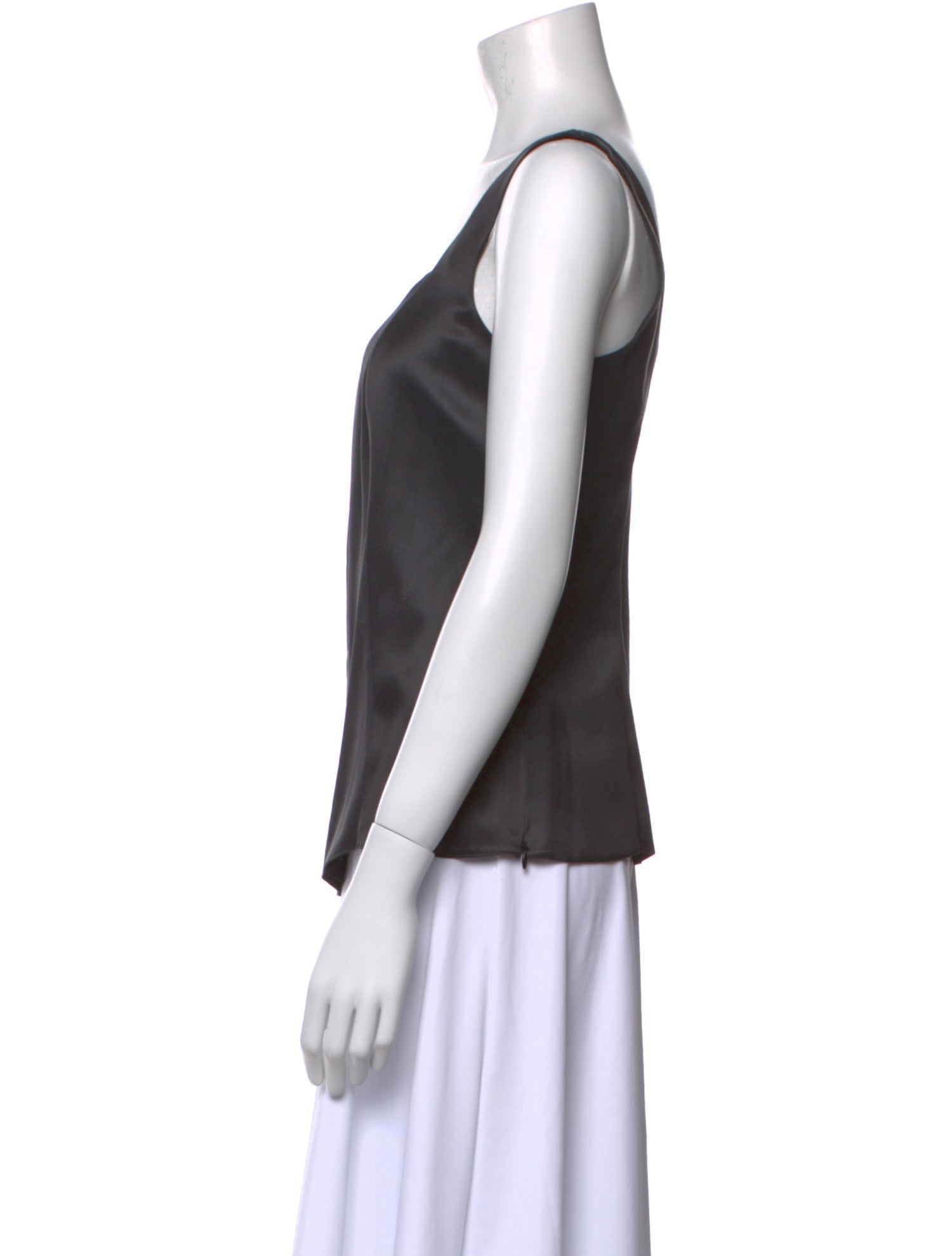Akris Silk Square Neckline Top