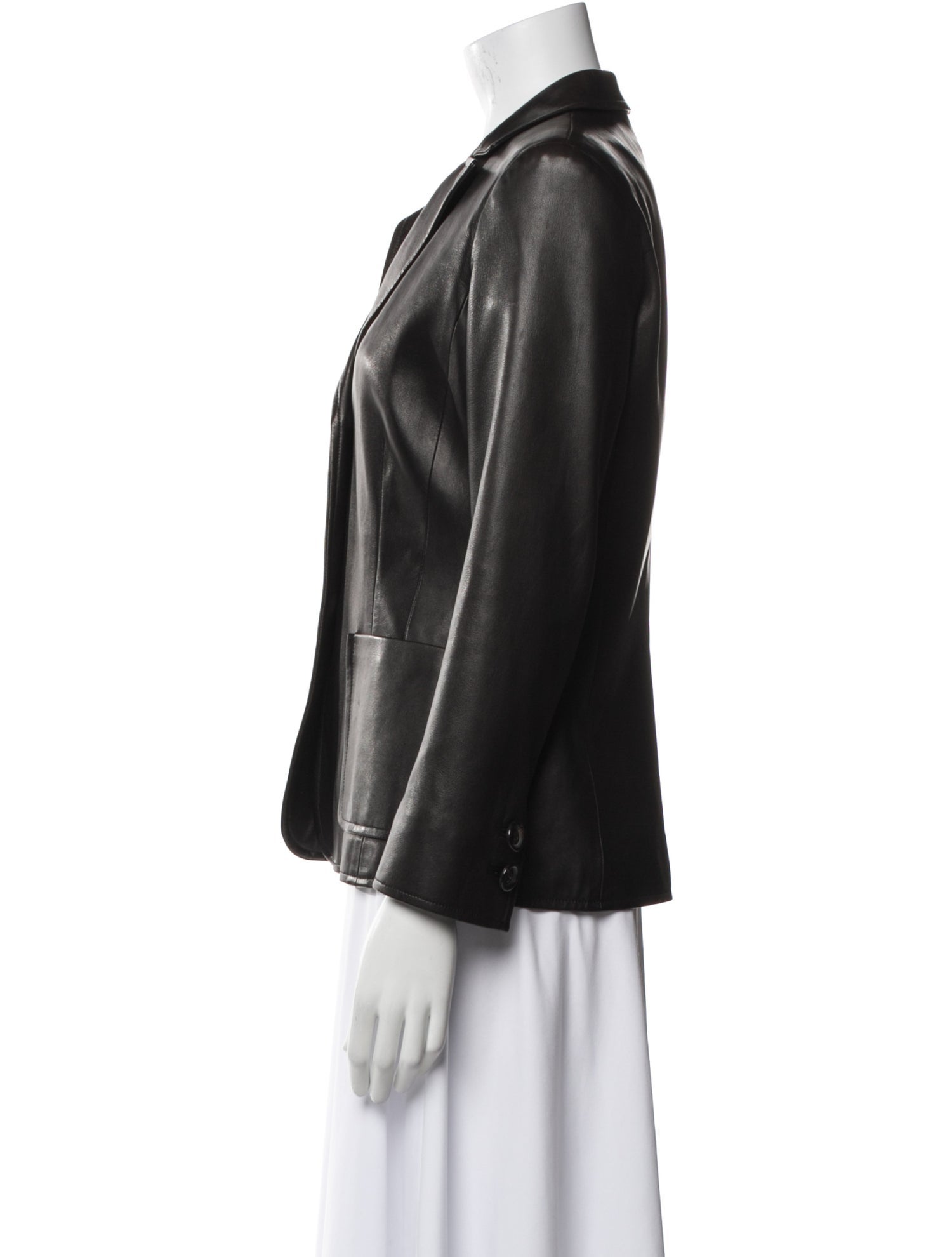 Akris Leather Blazer