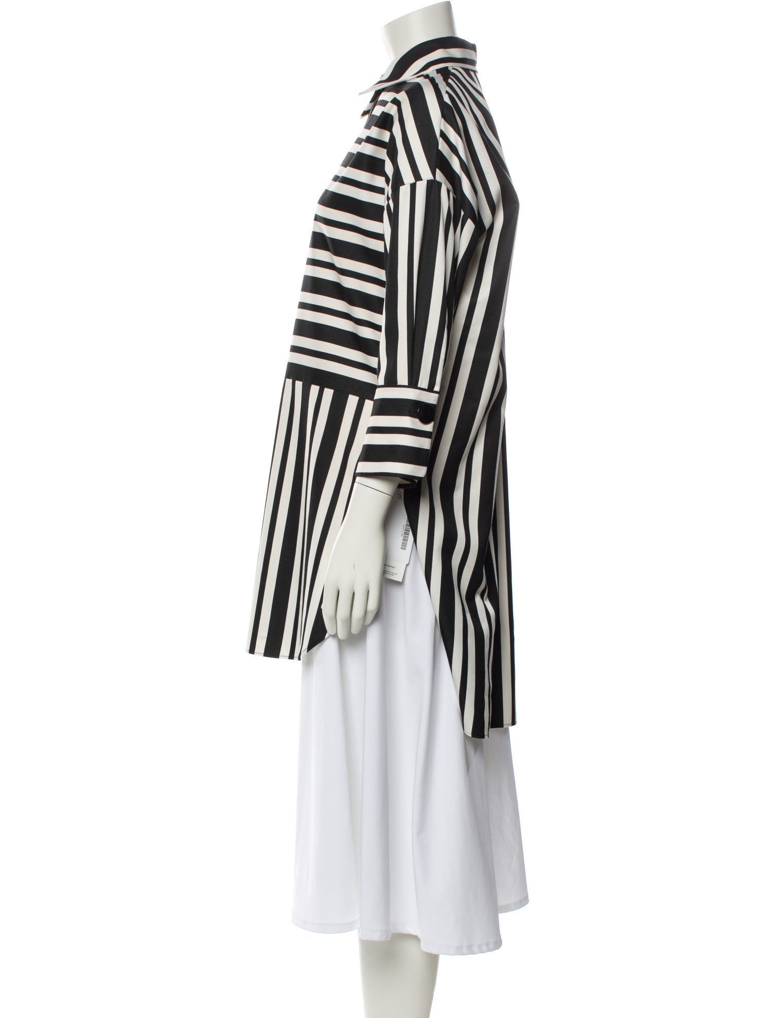 Akris Striped Three-Quarter Sleeve Tunic