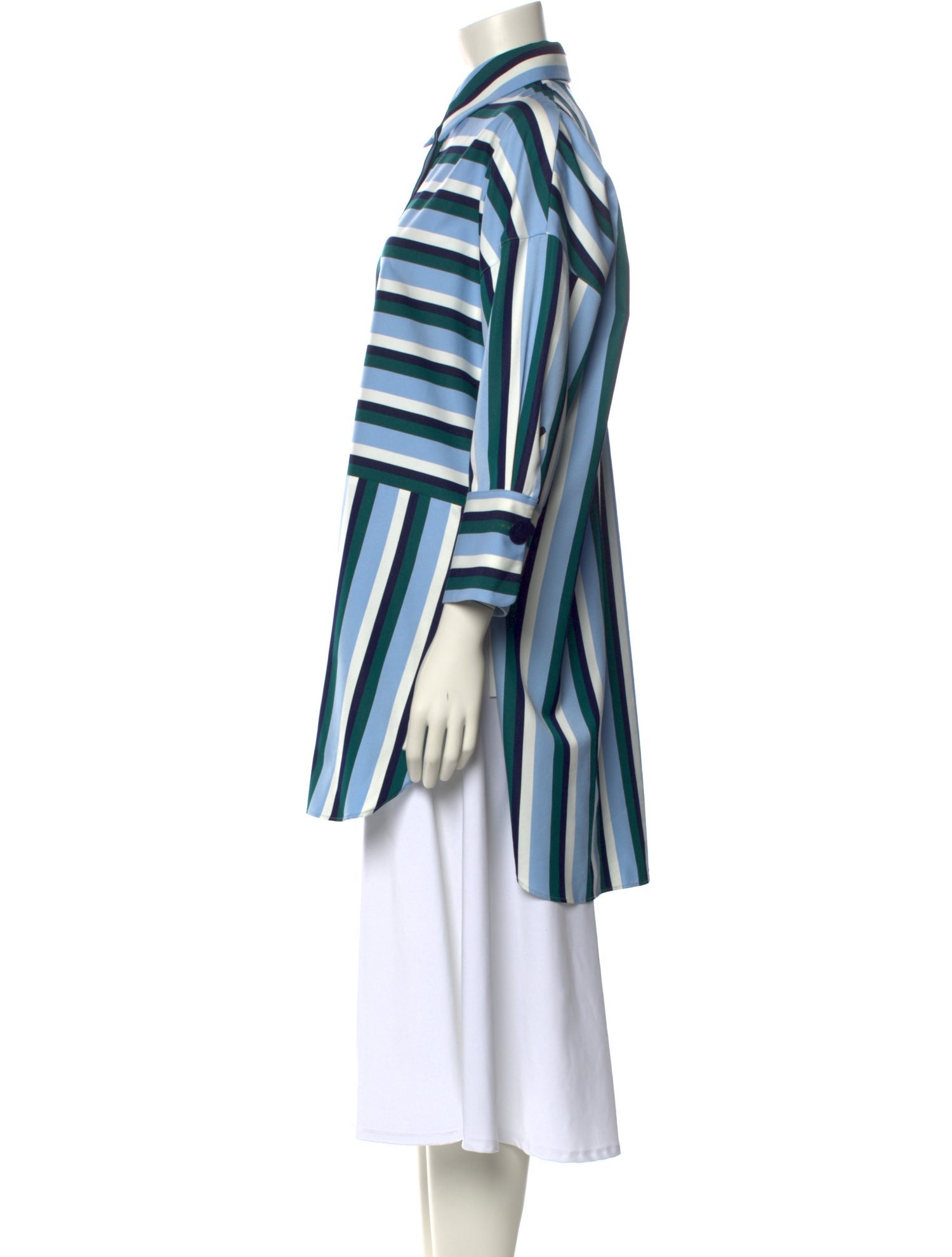 Akris Striped Long Sleeve Tunic