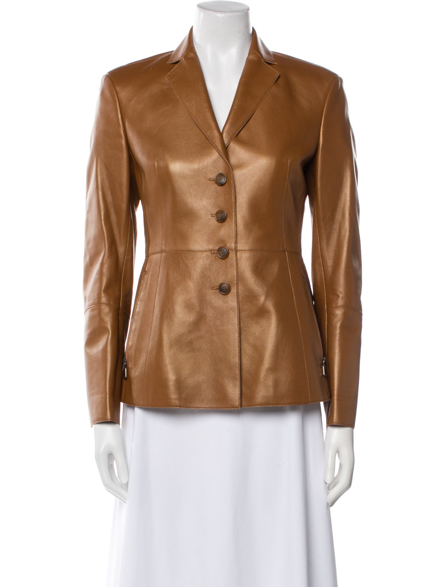 Akris Leather Blazer
