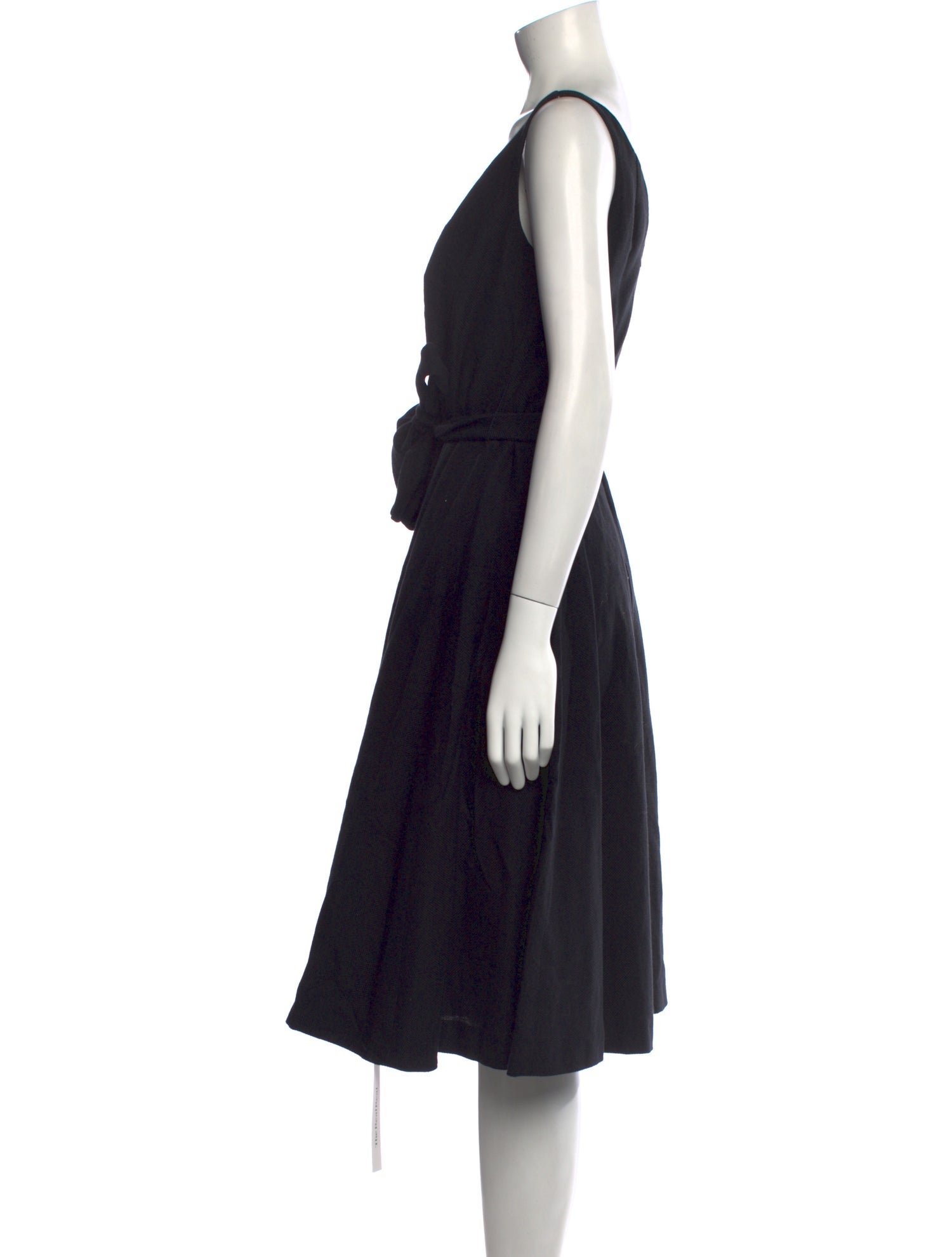 Akris V-Neck Midi Length Dress