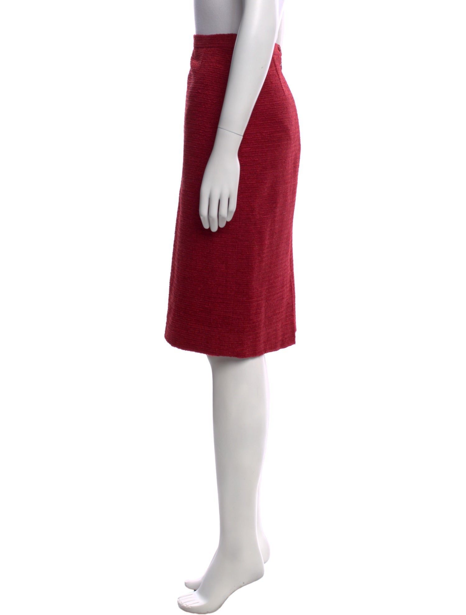 Akris Embroidered Accent Knee-Length Skirt