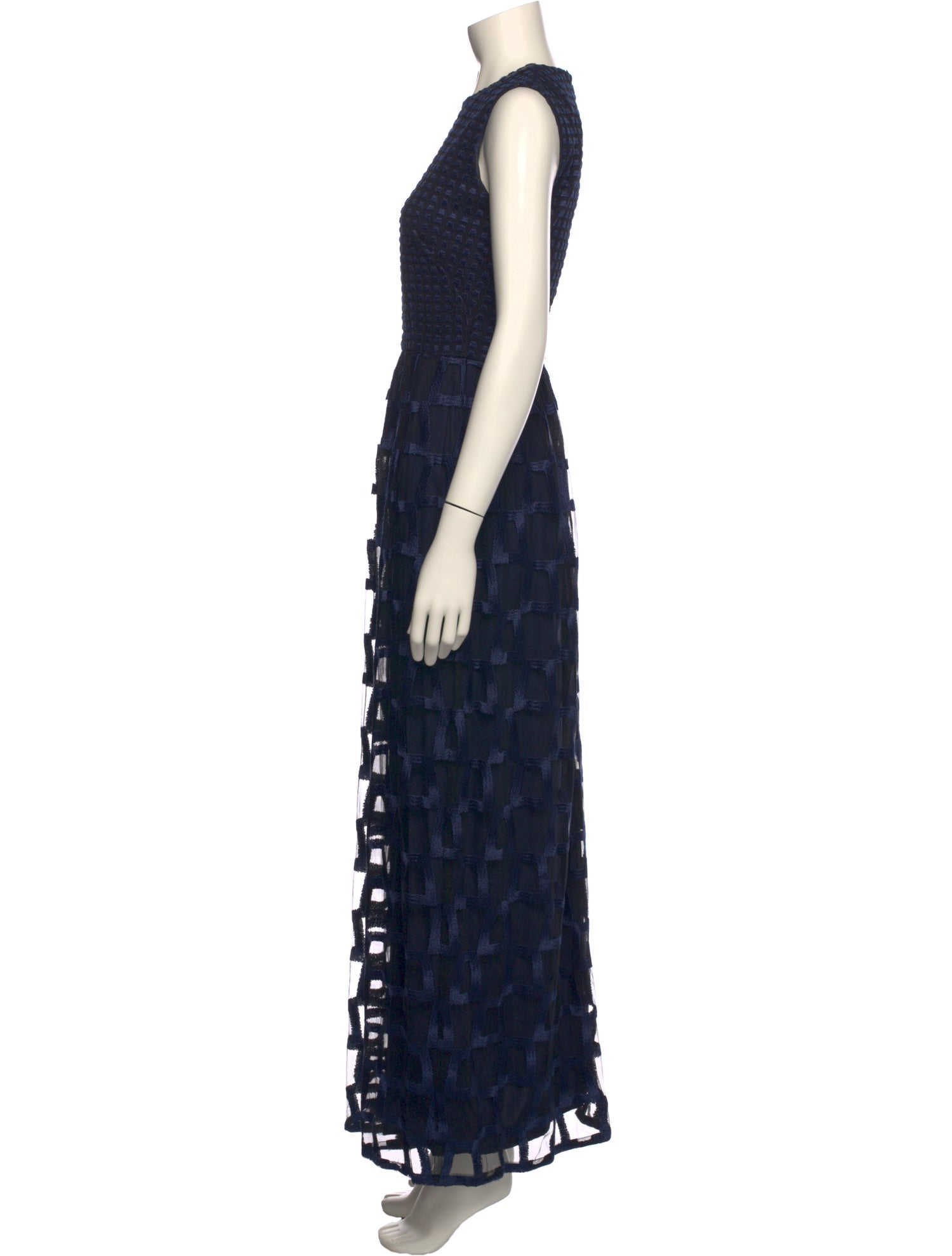 Akris Lace Pattern Long Dress
