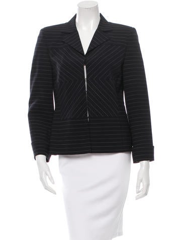 Akris Pinstripe Wool Jacket