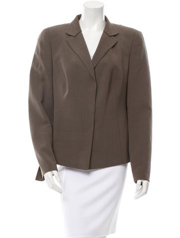 Akris Pleat-Accented Wool Blazer