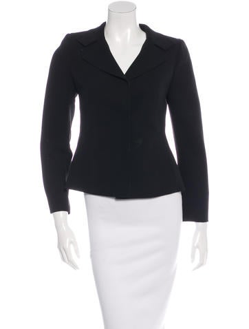 Akris Pleated Wool Blazer