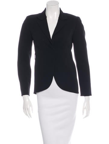 Akris Peaked Lapel Wool Blazer
