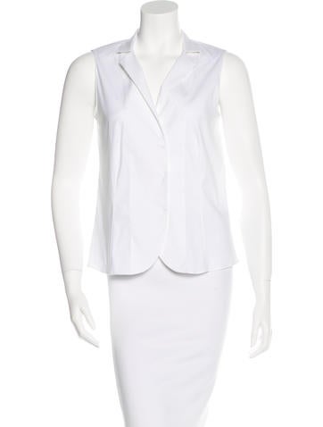 Akris Sleeveless Button-Up Top