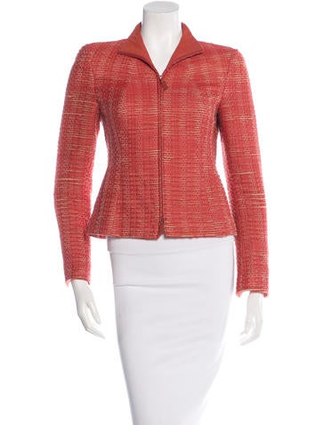 Akris Woven Long Sleeve Jacket