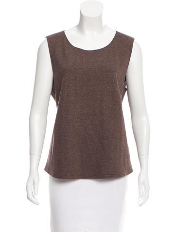 Akris Wool & Cashmere-Blend Herringbone Top