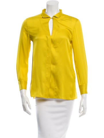 Akris Silk Pinstripe Top