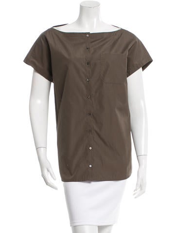 Akris Sleeveless Button-Up Top
