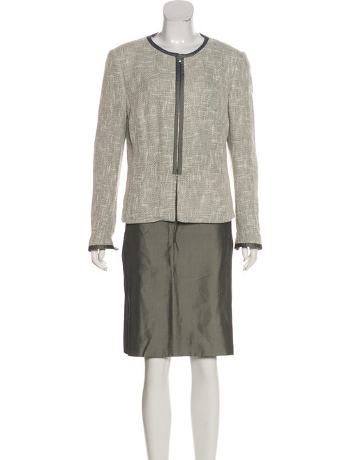 Akris Tweed Pattern Skirt Set