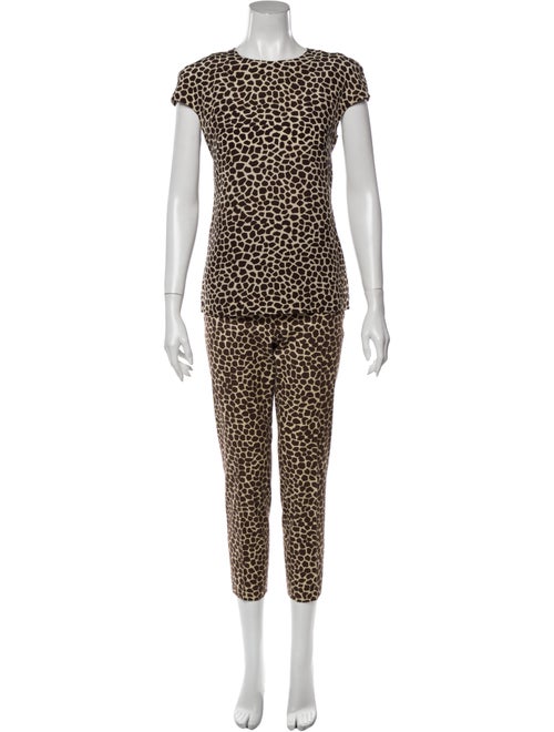 Akris Silk Animal Print Pant Set