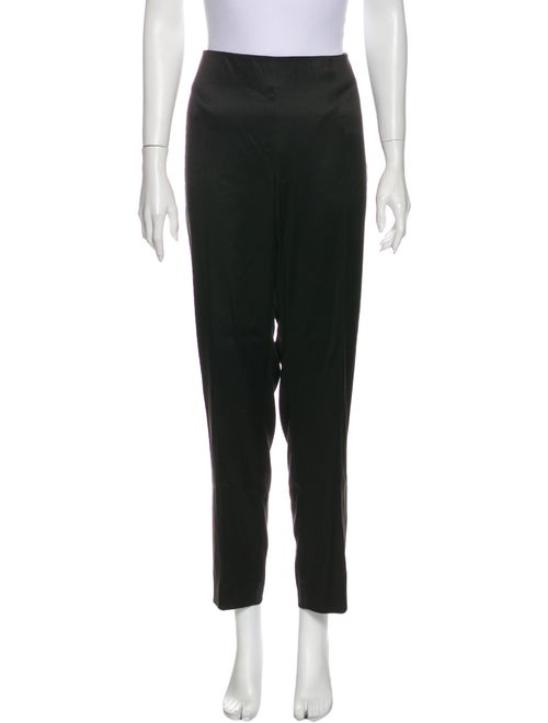 Akris Silk Straight Leg Pants Black