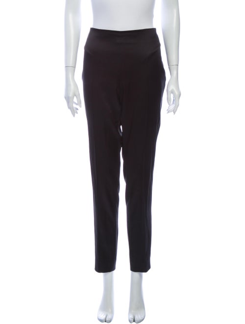 Akris Silk Straight Leg Pants Black