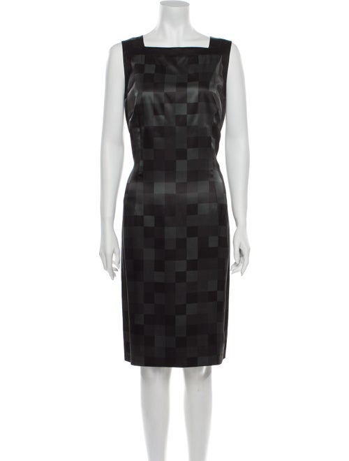 Akris Silk Knee-Length Dress Green