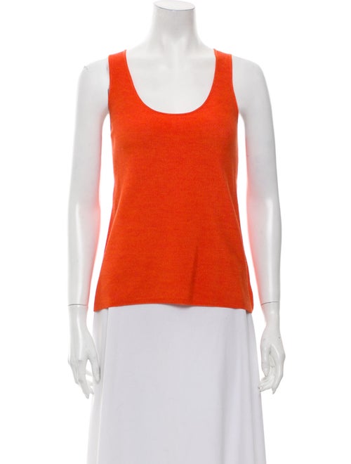 Akris Scoop Neck Sweater Orange
