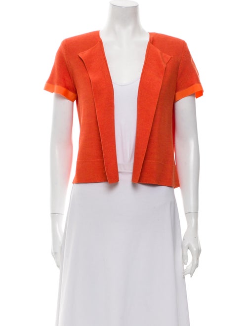 Akris Silk Open Front Sweater Orange