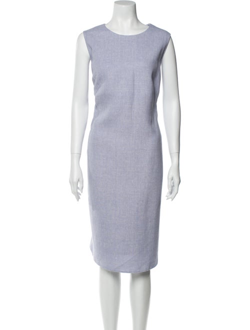 Akris Linen Midi Length Dress Purple