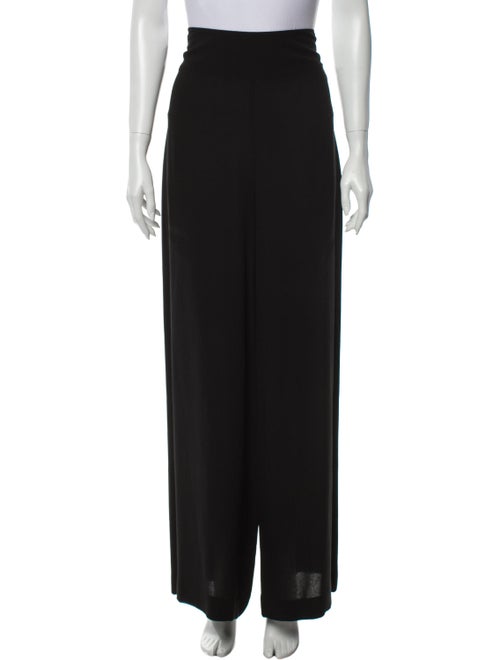 Akris Silk Wide Leg Pants Black