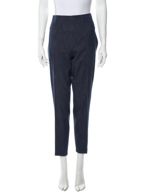 Akris High-Rise Straight Leg Jeans Blue