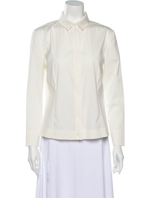 Akris Long Sleeve Button-Up Top