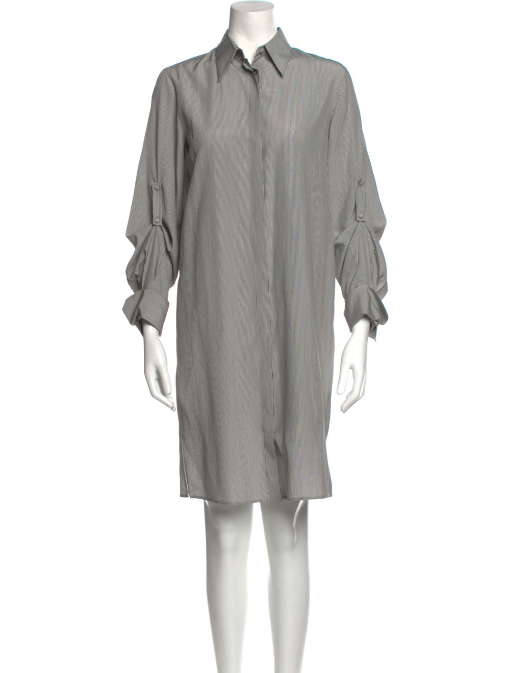 Akris Striped Knee-Length Dress - image 1
