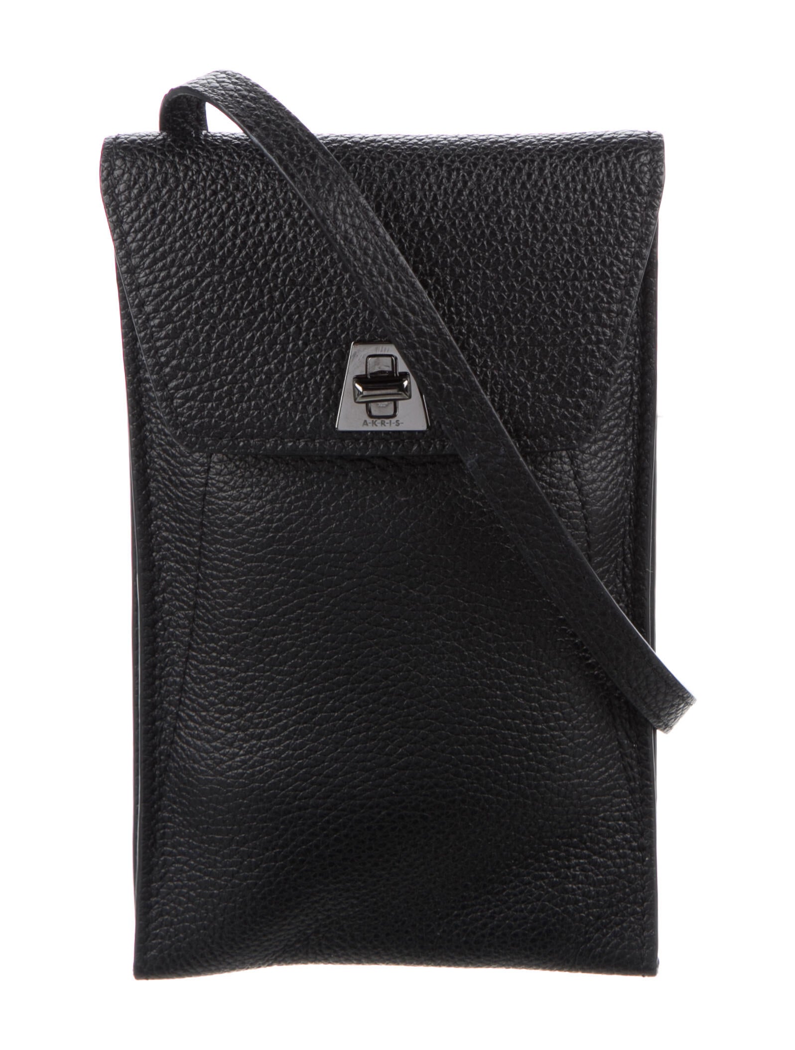 Akris Leather Phone Crossbody Bag Black Crossbody Bags, Handbags