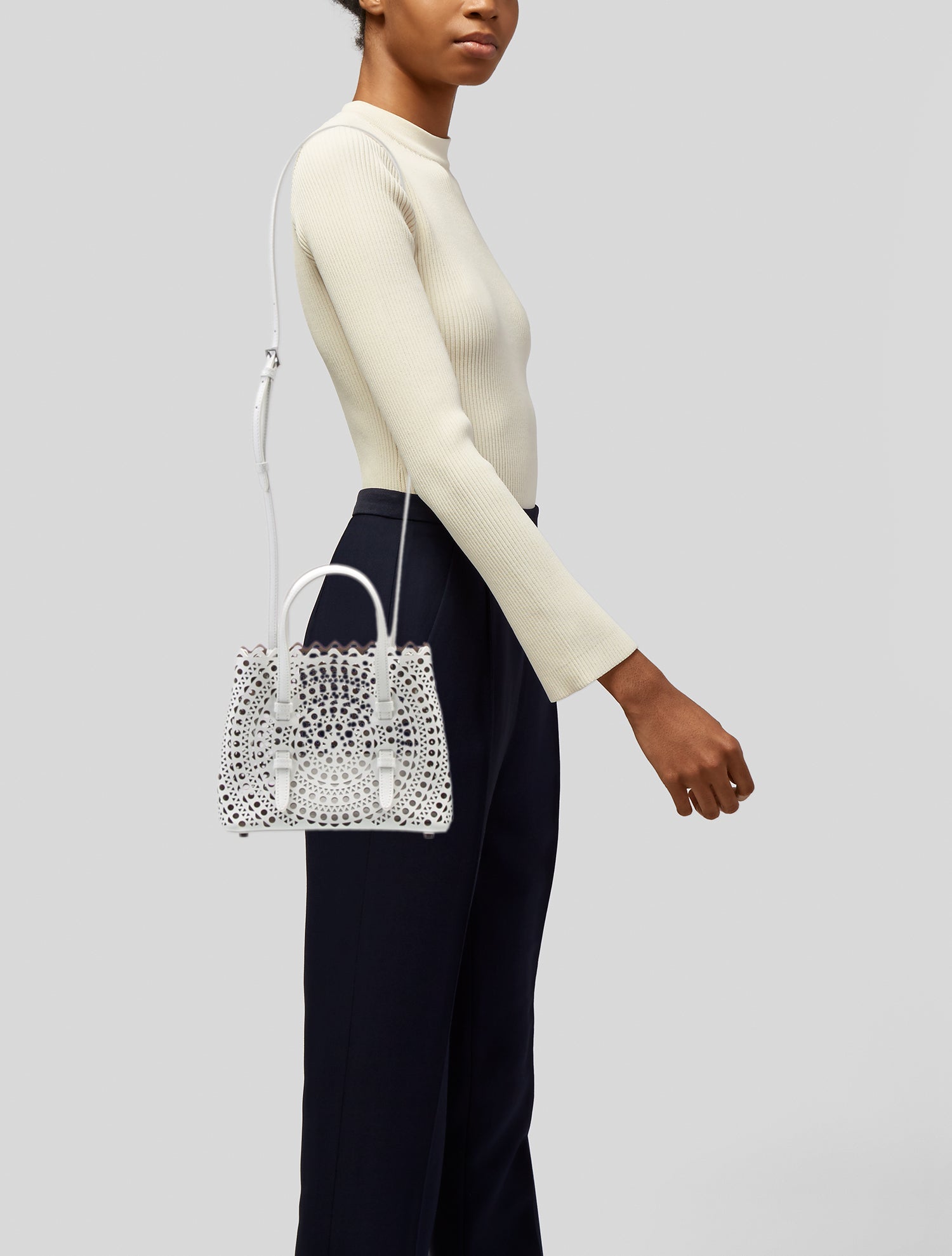 Alaïa Leather Top Handle Bag