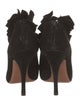 Alaïa Suede Ruffle Embellishment Mules