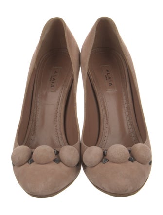 Alaïa Suede Studded Accents Pumps